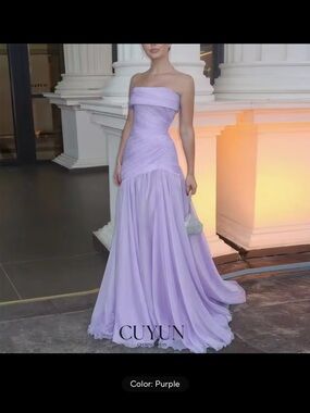 Strapless Pink Evening Gown